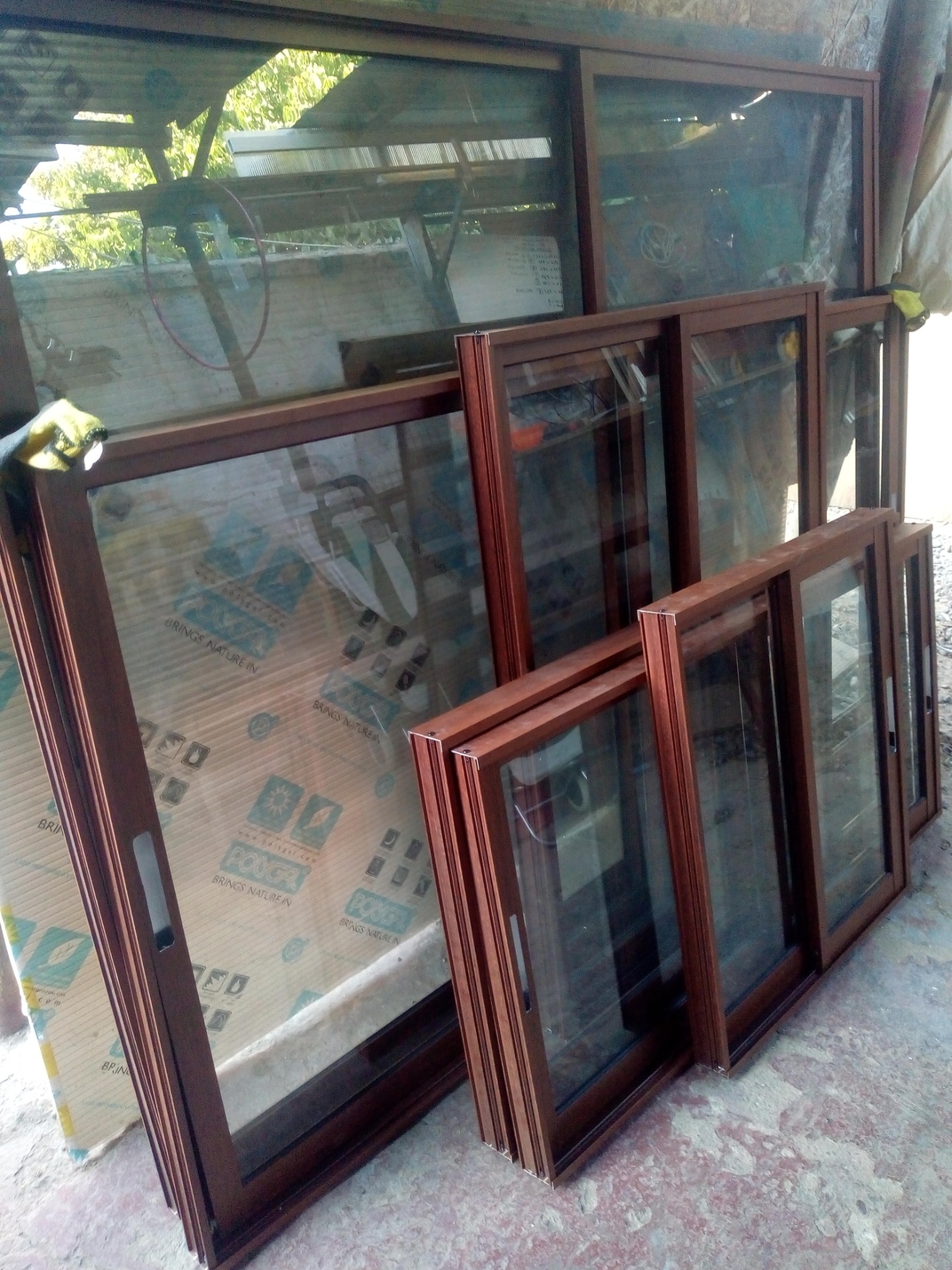Ventana linea 5000, aluminio Folio madera
